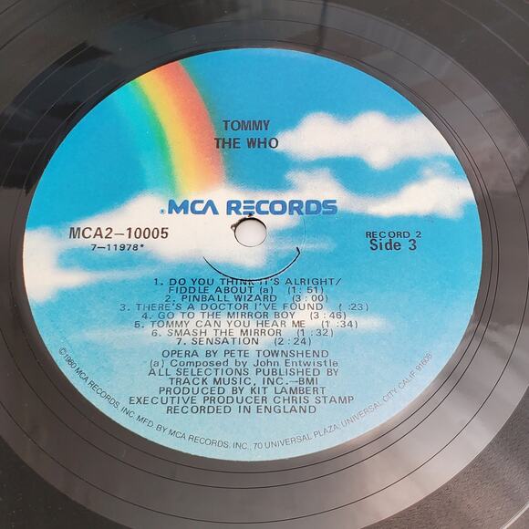 2 LP The Who Tommy MCA2-10005 1980 Gloversville Reissue Inner Sleeve Gatefold - Picture 14 of 16